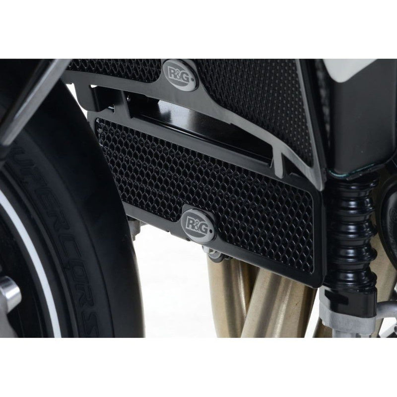 Load image into Gallery viewer, R&G Racing Titanium Oil Cooler Guard For 2011-2016 Triumph Speed Triple