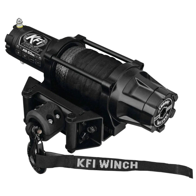 Load image into Gallery viewer, KFI 5000 lb Assault Winch (Wide) And Optional Mount