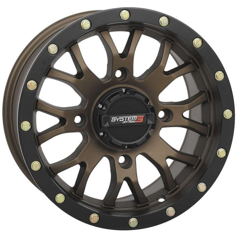 Load image into Gallery viewer, System 3 ST-3 Simulated Beadlock Bronze Wheel 15x7 4/156 5+2 (+40mm) 15S3-1256