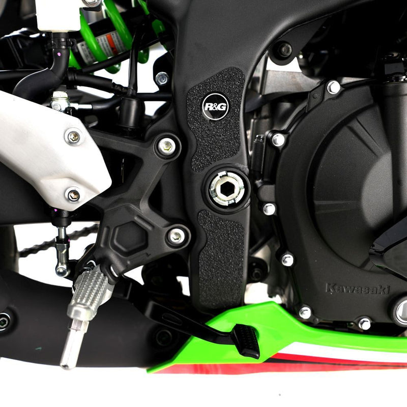 Load image into Gallery viewer, R&G Racing Black Boot Guard Kit For 2020-2024 Kawasaki Ninja ZX-25R