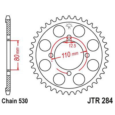 Load image into Gallery viewer, JT Sprockets Rear Steel Sprocket 43 Tooth 43T 530 Chain JTR284.43