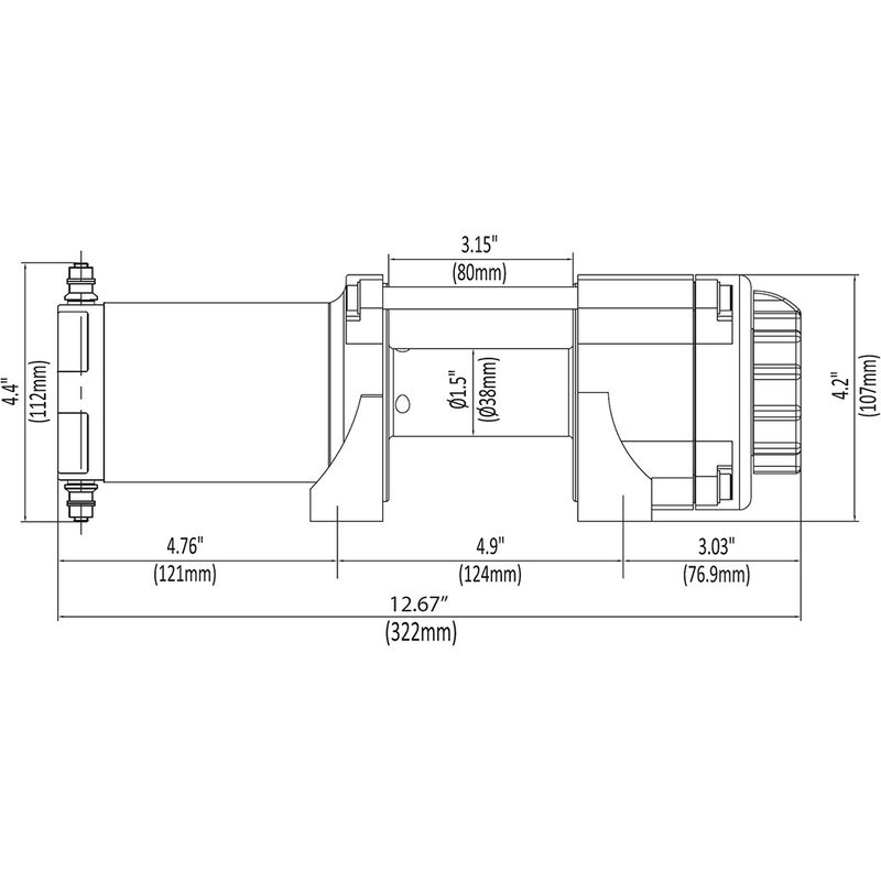 Load image into Gallery viewer, KFI 2500 lb Assault Winch And Optional Mount