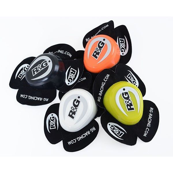 Load image into Gallery viewer, R&G Racing White Wider Aero Knee Sliders AKS0003WH