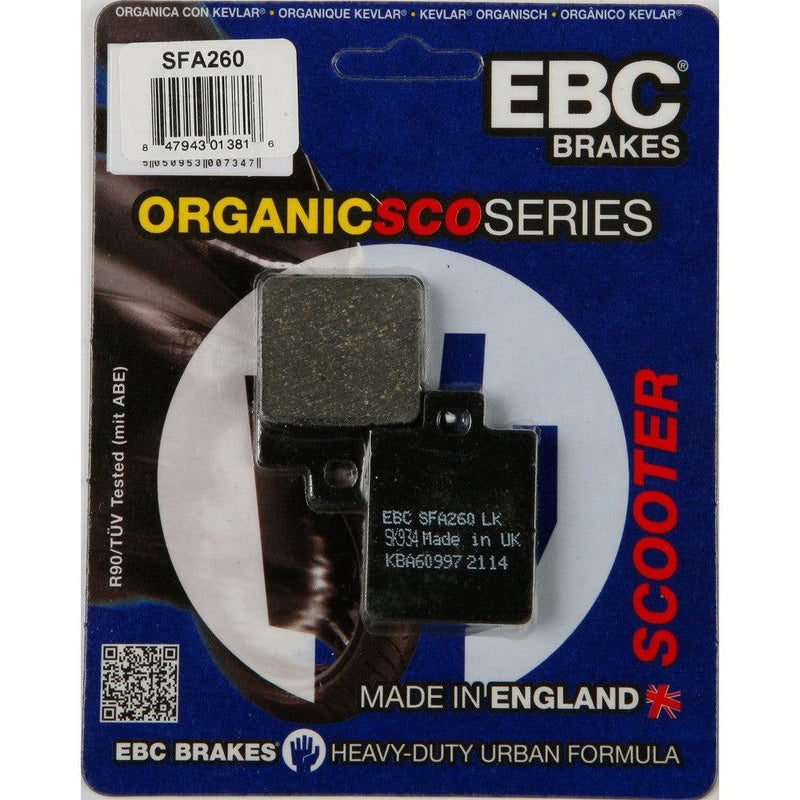 Load image into Gallery viewer, EBC 1 Pair Premium SFA Organic OE Replacement Brake Pads MPN SFA260