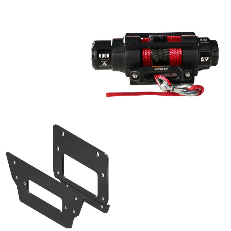 Load image into Gallery viewer, Viper 6000lbs V3 Winch Red Rope With Mount For Kawasaki Teryx KRX 1000 2020-2023