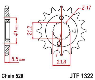 Load image into Gallery viewer, JT Sprockets Front Steel Countershaft Sprocket 13 Tooth 13T 520 Chain