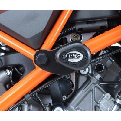 Load image into Gallery viewer, R&G Racing Black Aero Style Crash Protectors For 2014-2019 KTM 1290 Super Duke R