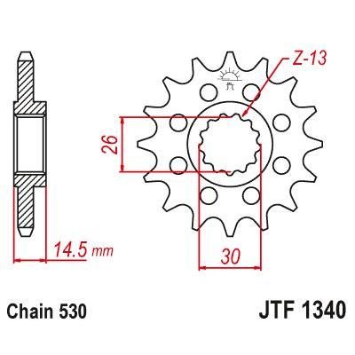 Load image into Gallery viewer, JT Sprockets Front Steel Sprocket 18 Tooth 18T 530 Chain For Honda CB1100 ABS RS 5Four 2020 JTF1340.18