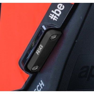 Load image into Gallery viewer, R&G Racing Black Footrest Delete Blanking Plate Kit For 2019-2024 Aprilia RSV4 1100 Factory