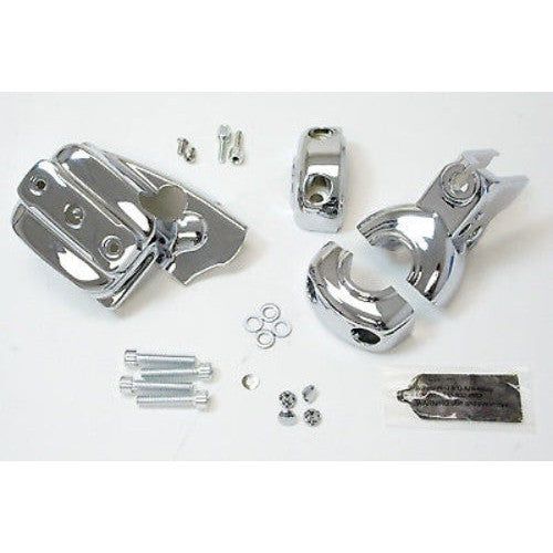 Load image into Gallery viewer, Kuryakyn Chrome Brake Clutch Handlebar Controls Covers Dress Up Kit Harley #9119