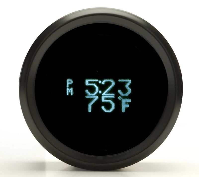 Load image into Gallery viewer, Dakota Digital Odyssey Chrome 2-1/16" Head Temperature Gauge With Teal Display