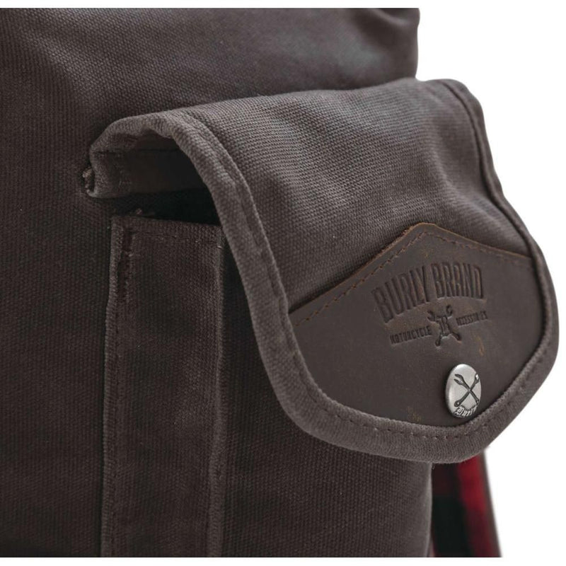 Load image into Gallery viewer, Burly Brand Voyager Sissy Bar Backpack Dark Oak - B15-1013D