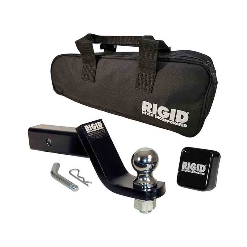 Load image into Gallery viewer, Rigid Hitch 2" Ball Hitch & Ball Mount Assembly with Storage Bag for 2" Receivers - 4" Drop - 9" Length