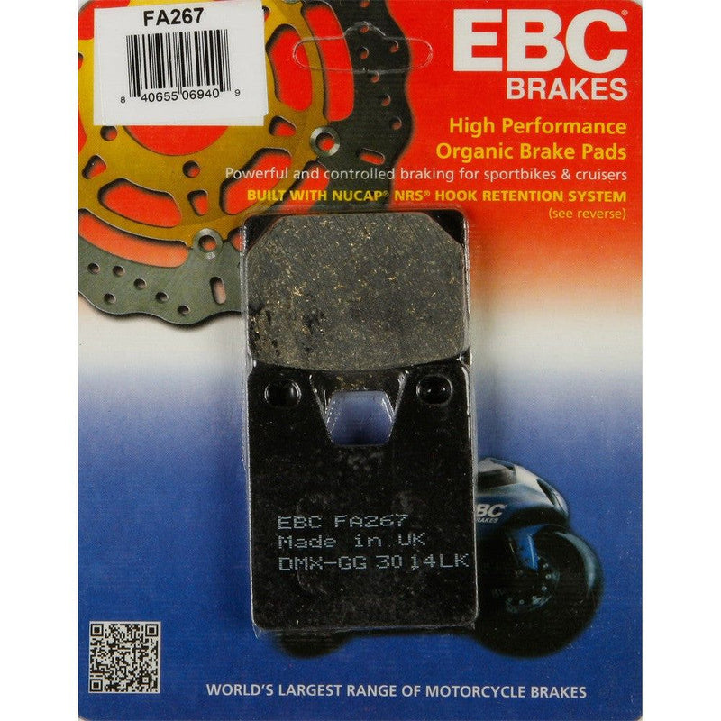 Load image into Gallery viewer, EBC 1 Pair FA Series Organic Replacement Brake Pads MPN FA267