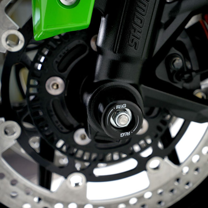 Load image into Gallery viewer, R&G Racing Black Fork Protectors For 2015-2024 Kawasaki Ninja ZX6R ZX636