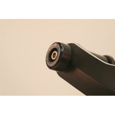Load image into Gallery viewer, R&G Racing Black Bar End Sliders For 2013-2018 Aprilia Caponord 1200