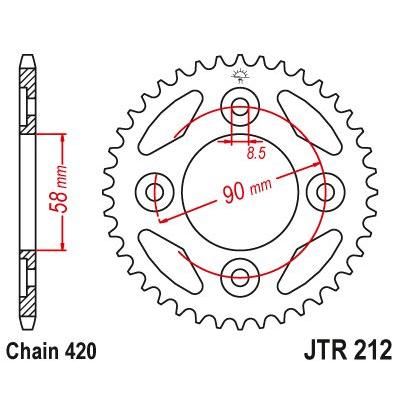 Load image into Gallery viewer, JT Sprockets Rear Steel Sprocket 37 Tooth 37T 420 Chain For Honda 110 Astrea Grand (Euro 3/4) 2017-2018 JTR212.37