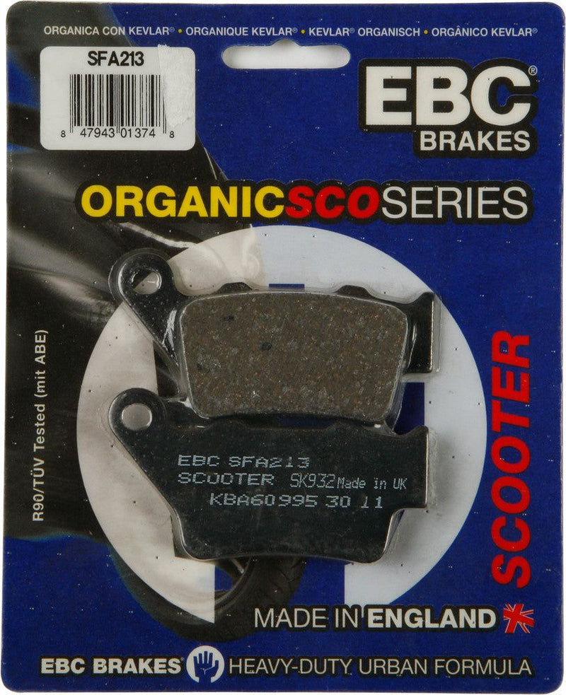 Load image into Gallery viewer, EBC 1 Pair Premium SFA Organic OE Replacement Brake Pads MPN SFA213