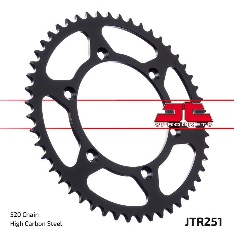 Load image into Gallery viewer, JT Sprockets Rear Steel Sprocket SC 51 Tooth 51T 520 Chain JTR251.51SC