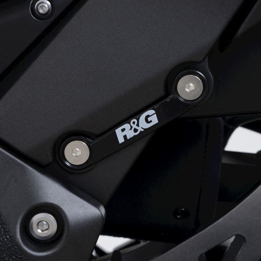 R&G Racing Black Footrest Delete Blanking Plates LHS For 2022-2024 Kawasaki KLR650