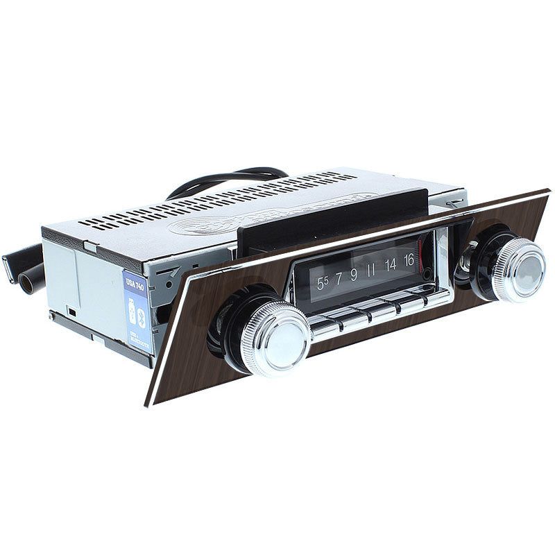 Load image into Gallery viewer, Custom Autosound 1967-68 Camaro 740 Premium Bluetooth Classic Car Stereo With Walnut Bezel