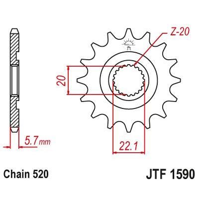 Load image into Gallery viewer, JT Sprockets Front Steel Countershaft Sprocket SC 13 Tooth 13T 520 Chain