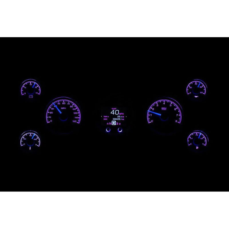 Load image into Gallery viewer, Dakota Digital 7-Piece Round HDX Analog Universal Gauge kit HDX-2070