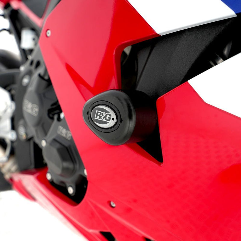 Load image into Gallery viewer, R&G Racing Black Aero Style Crash Protection Bobbins For 2021-2023 Honda CBR1000RR-R Fireblade SP CBR10SPM