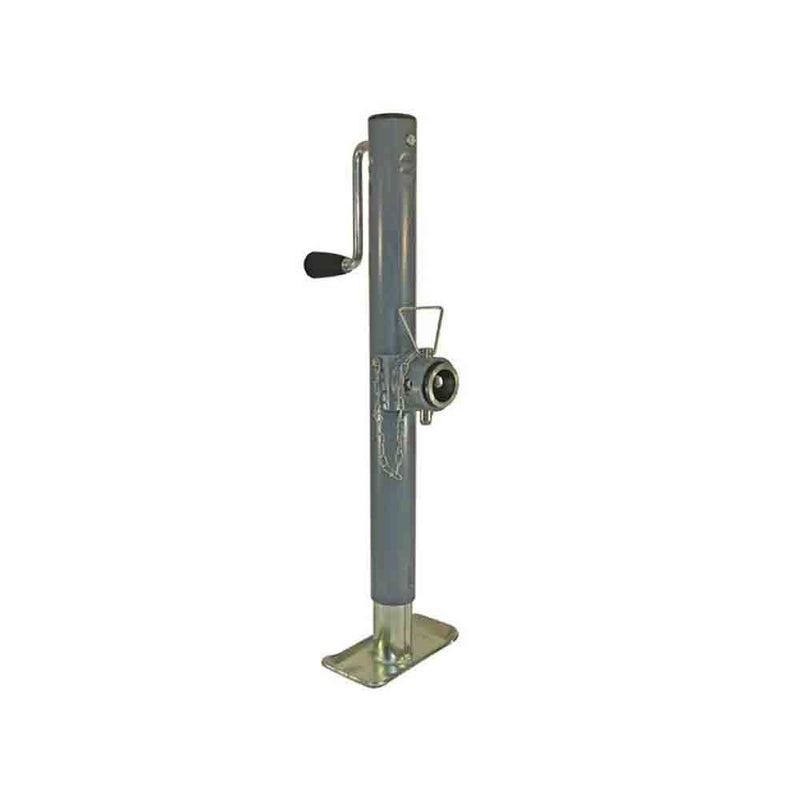 Load image into Gallery viewer, Bulldog Round Trailer Jack, Side Mount, 2,000 lbs. Lift Capacity, Side Wind, Weld-On, 15 in. Travel
