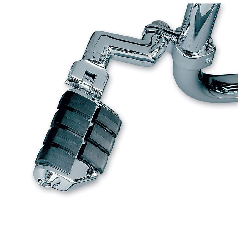 Load image into Gallery viewer, Kuryakyn Chrome Offset 1" Engine Guard Frame Mount Dually Iso Pegs Set Harley