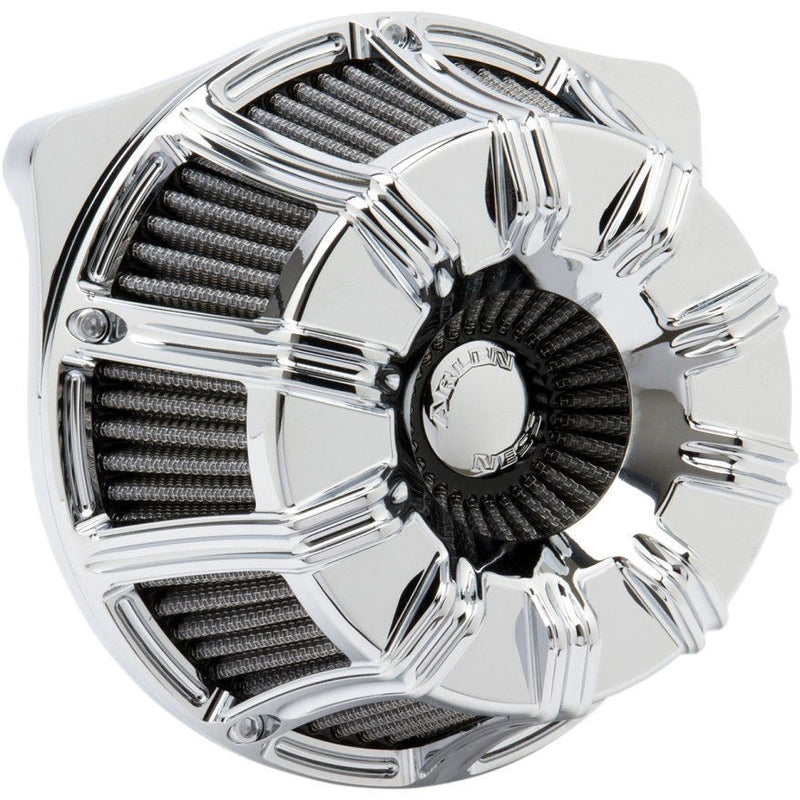 Load image into Gallery viewer, Arlen Ness Chrome Inverted Series 10-Gauge Stage 1 Air Cleaner Harley 99-15 T/C