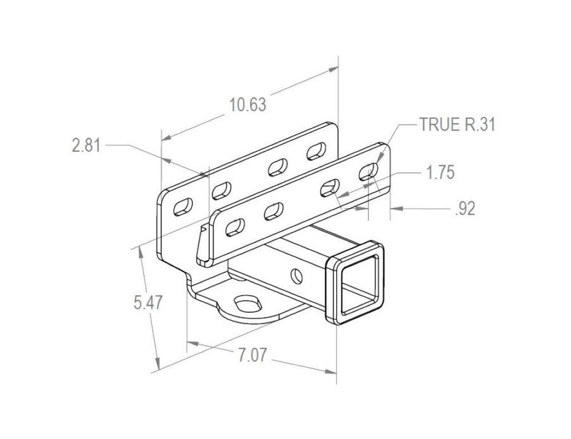 Load image into Gallery viewer, Rigid Hitch Class III 2" Receiver Hitch fits Select Ford Bronco (No Bronco Sport) - Made in USA