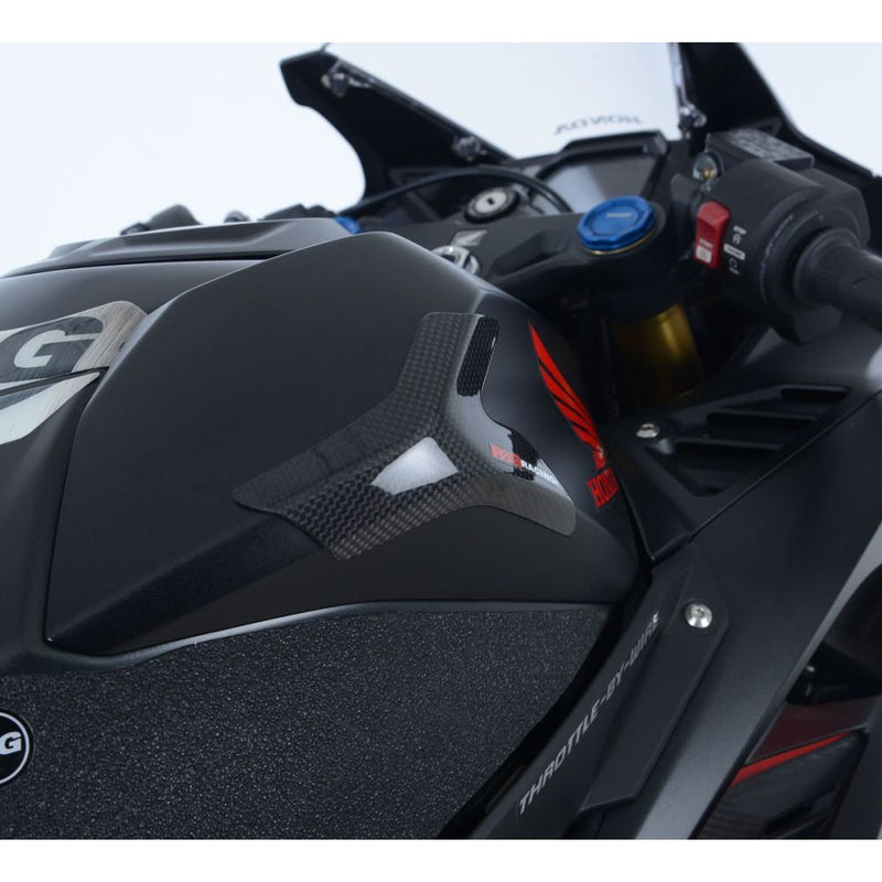 Load image into Gallery viewer, R&G Racing Carbon Fibre Tank Sliders For 2017-2020 Honda CBR250RR TS0038C