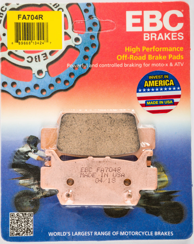 Load image into Gallery viewer, EBC 1 Pair Sintered R Series Heavy-Duty Brake Pads MPN FA704R