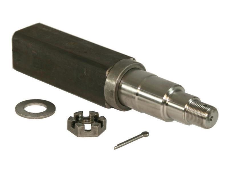 Load image into Gallery viewer, Trailer Spindle Kit - 8-Bolt on 6-1/2" Inch Hub Assembly Includes (1) Square Stock 1-3/4 Inch to 1-1/4 Inch Tapered Spindle & Bearings