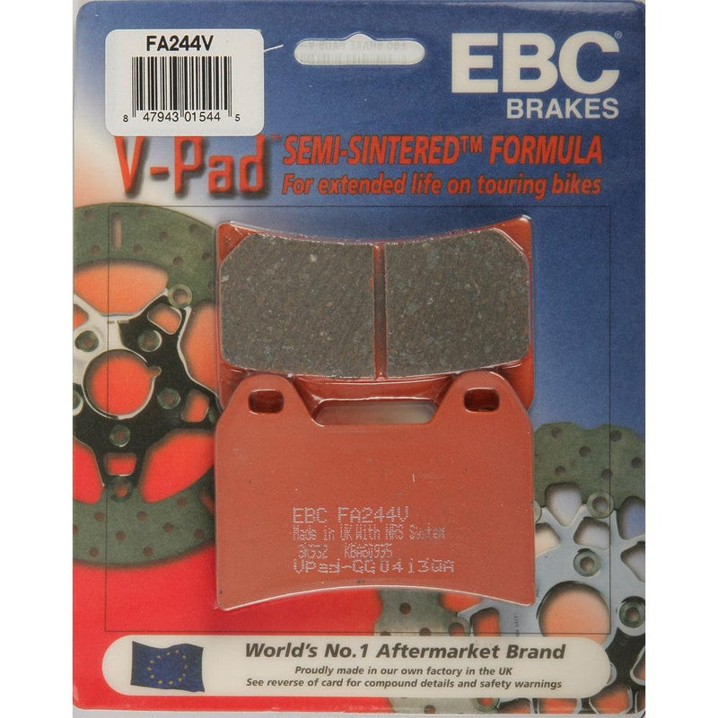 Load image into Gallery viewer, EBC 1 Pair V-Pad Semi-Sintered Touring Brake Pads MPN FA244V