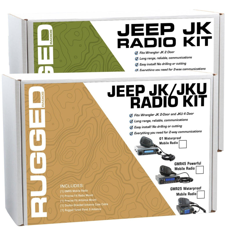 Load image into Gallery viewer, Rugged Radios Jeep Wrangler JK and JKU Two-Way GMRS Mobile Radio Kit JKU-GMR25