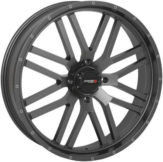 Load image into Gallery viewer, System 3 ST-3 Simulated Beadlock Gun Metal Grey Wheel 22x6.5 4/156 4+2.5 (+10mm)