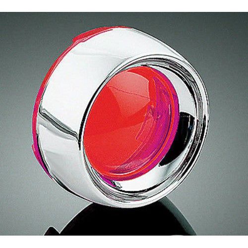 Load image into Gallery viewer, KURYAKYN RED CHROME DEEP DISH BEZELS 2010-2017 HARLEY BULLET TURN SIGNALS 2109