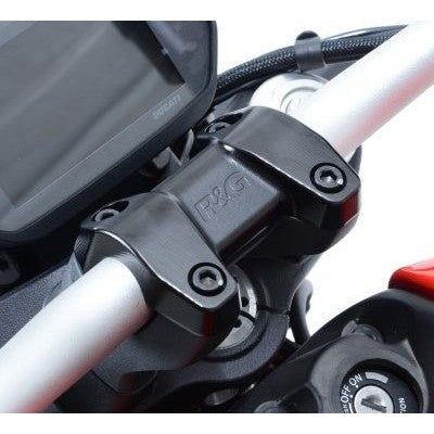 Load image into Gallery viewer, R&G Racing Black Handle Bar Clamp For 2014-2016 Ducati Monster 1200