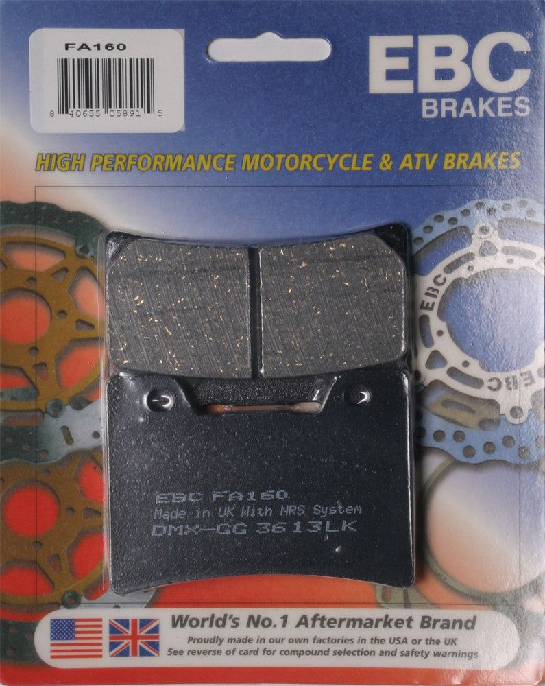 Load image into Gallery viewer, EBC 1 Pair Premium SFA Organic OE Replacement Brake Pads MPN FA160