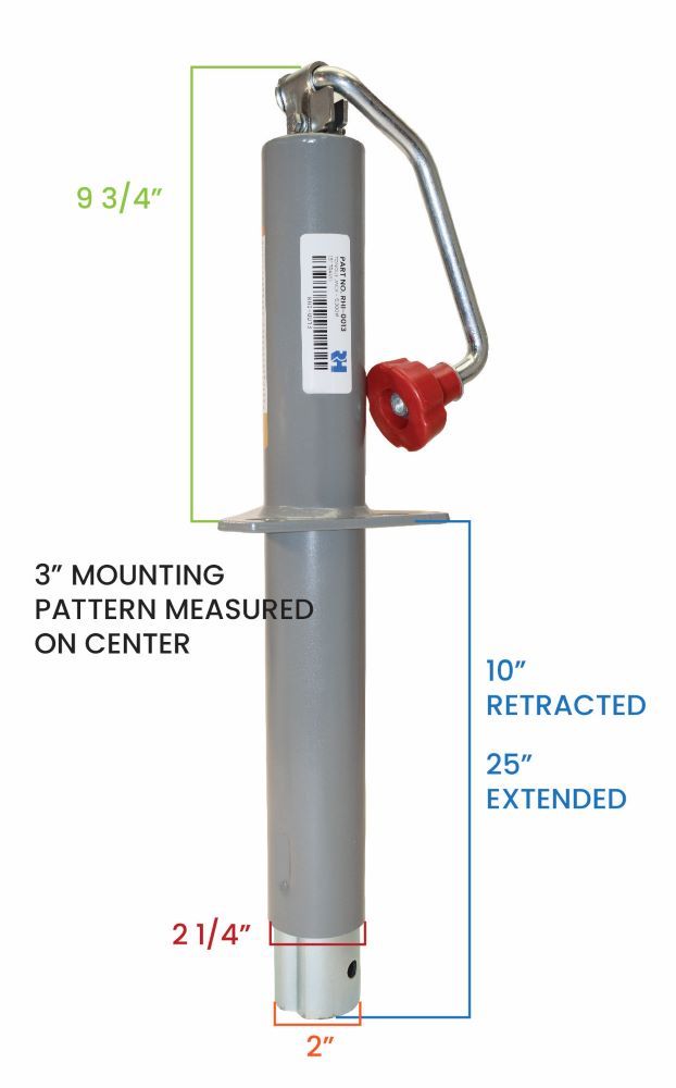 Load image into Gallery viewer, A-Frame Trailer Jack - 5,000 lbs. Capacity, 15 Inch Travel, Top Wind