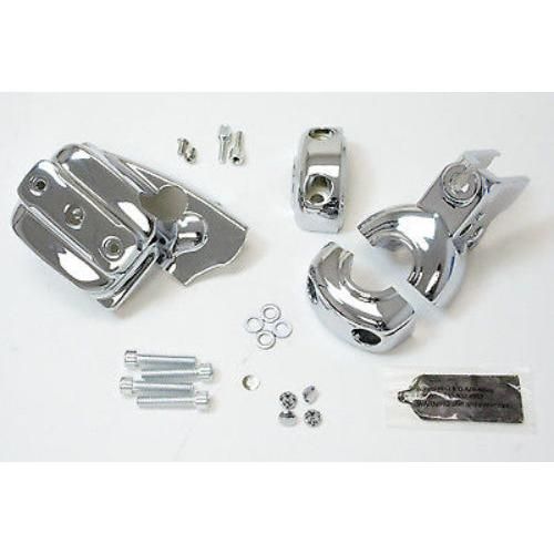 Load image into Gallery viewer, Kuryakyn Chrome Brake Clutch Handlebar Controls Covers Dress Up Kit Harley #9119