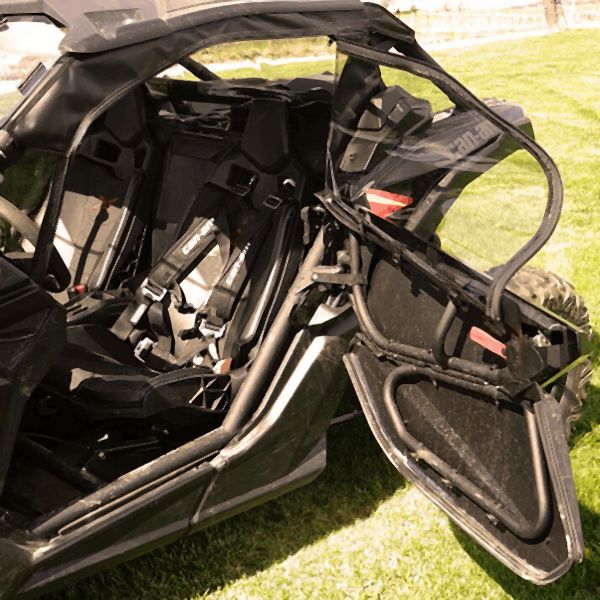 Load image into Gallery viewer, Falcon Ridge Black Canvas Upper Doors With Zipper For Can-Am Maverick 2017-2021