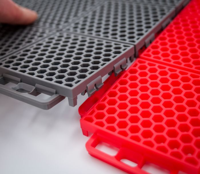 Load image into Gallery viewer, Caliber Protech Smooth Grey Flooring 8 Pieces 13610-3