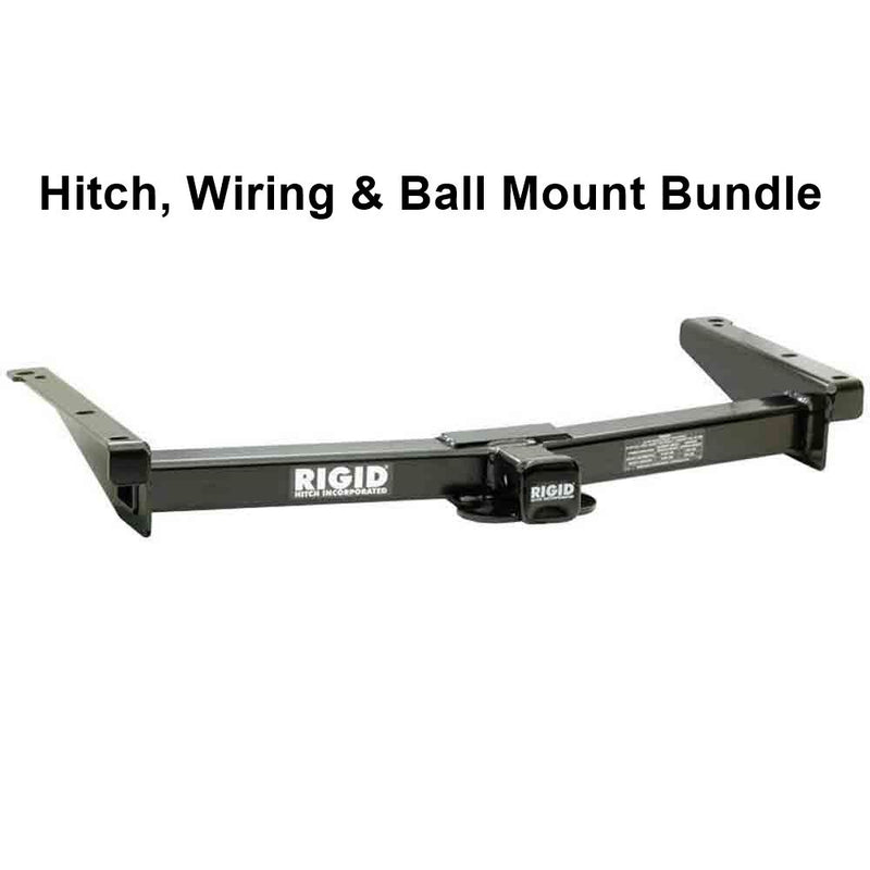Load image into Gallery viewer, Rigid Hitch (R3-0424) Class III 2 Inch Receiver Trailer Hitch Bundle - Includes Ball Mount and Custom Wiring Harness fits 1975-2014 Ford Econoline
