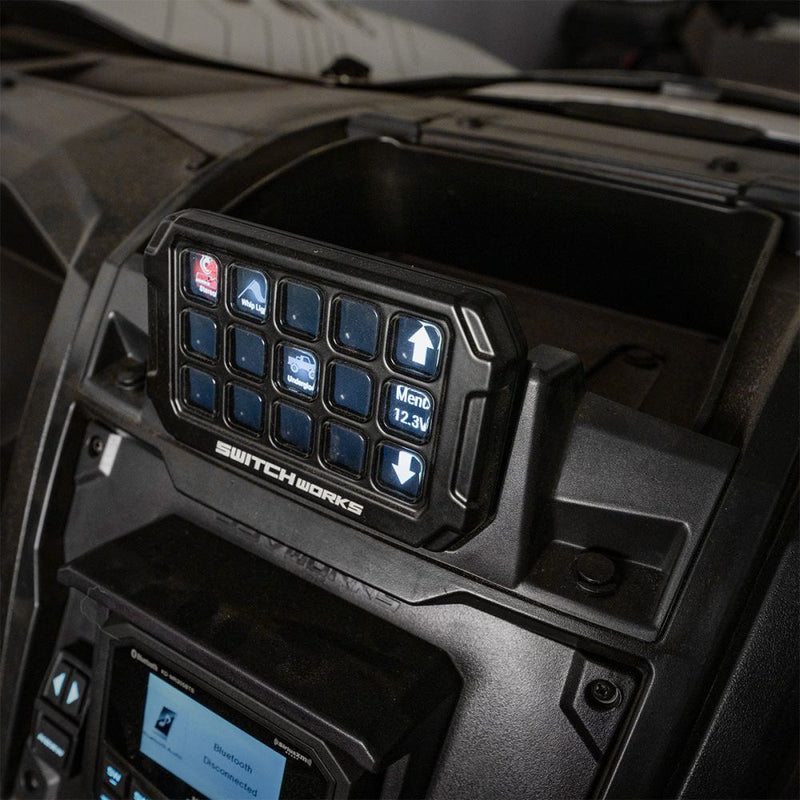 Load image into Gallery viewer, Switch Works Alpha12 Digital Smart Switcher with 12-Outputs With Mount For Kawasaki KRX1000 2019-2024