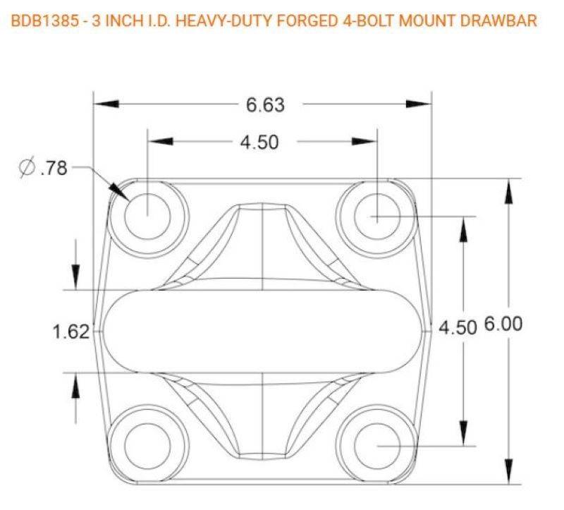 Load image into Gallery viewer, Buyers Products 3 Inch I.D. Heavy-Duty Forged 4-Bolt Mount Pintle Drawbar