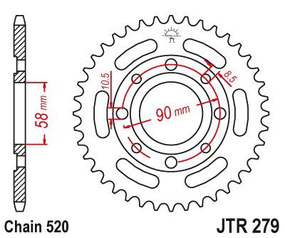 Load image into Gallery viewer, JT Sprockets Rear Steel Sprocket 33 Tooth 33T 520 Chain JTR279.33