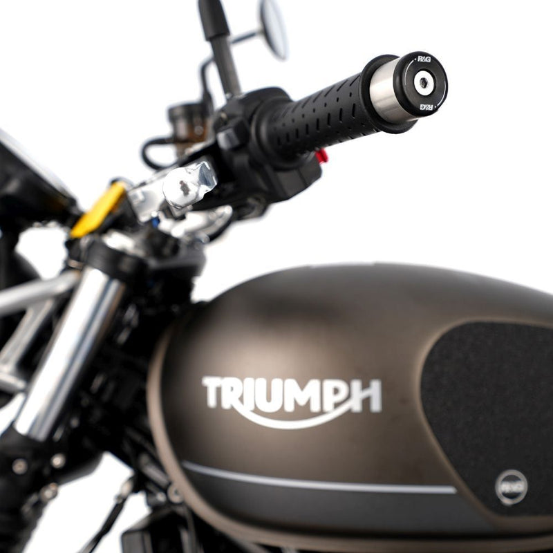 Load image into Gallery viewer, R&G Racing Black Bar End Sliders For 2019-2021 Triumph Speed Twin 1200